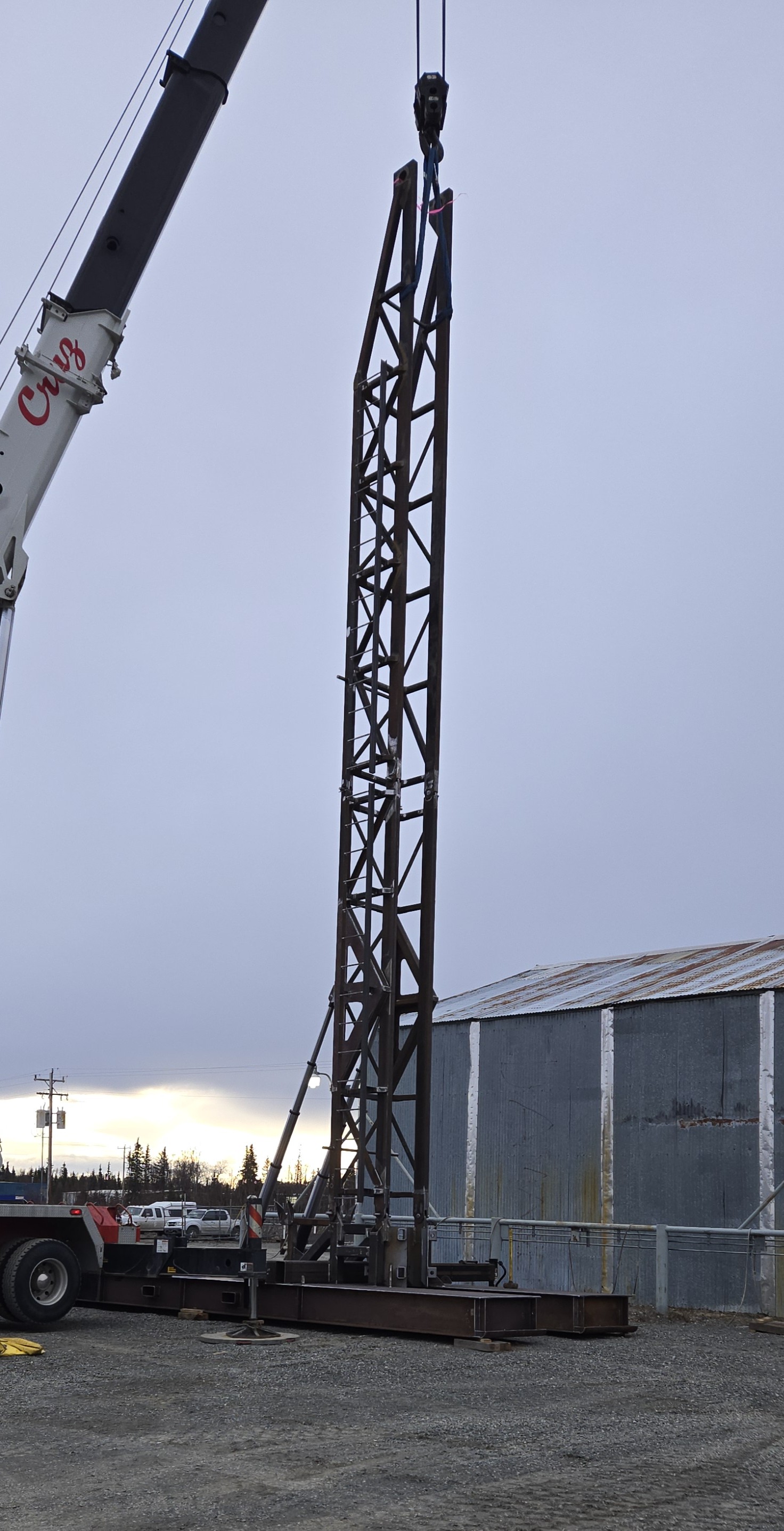 Tall fabricated structure.